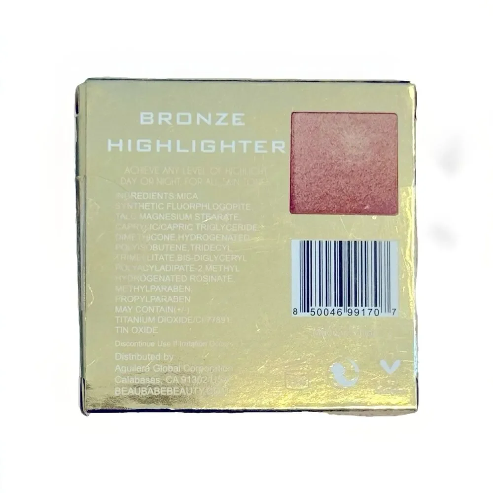 BEAU BABE BEAUTY Highlighter in Bronzed NEW SEALED IN BOX Full Size .21 OZ/ 6 Gr